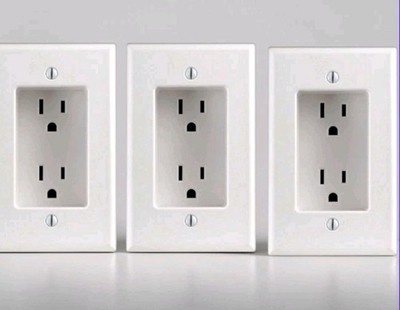 3 Pack Leviton  White 15A 125V Residential Grade Recessed Duplex Receptacle