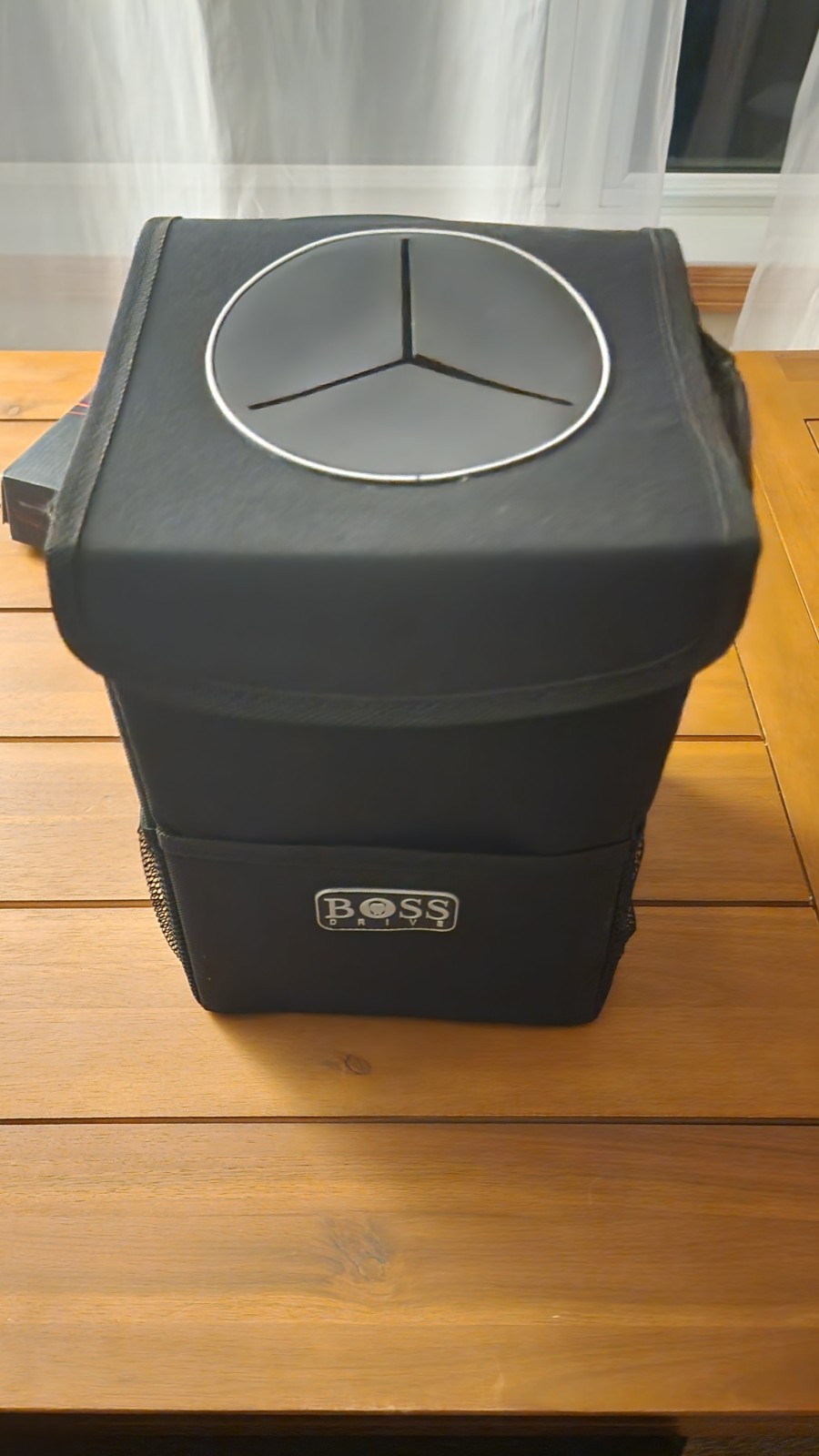 Portable Black Waterproof Car Trash Can Garbage Bin Bag Organizer
