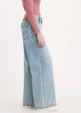 Levi's '94 Baggy Wide Leg Woman's Blue Jeans Mid Rise Light Wash 25X31 NWT