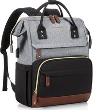 LOVEVOOK Laptop Backpack for Women, 15.6 Inch INCH, Black-grey-brown