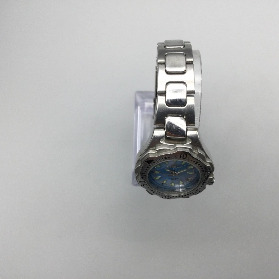 Часы женские Freestyle 28 мм синий циферблат MOP дайверские 300 футов нержавеющая сталь новый аккумулятор 7 дюймов - Изображение 3 из 4