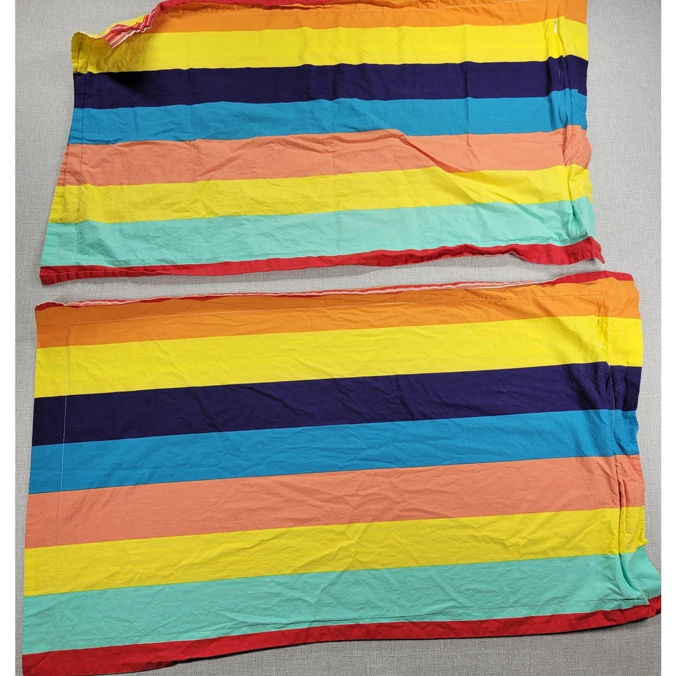 Juego de 2 fundas de almohada Fiesta Ellison 38x22 multicolor a rayas algodón cierre cremallera Foto 2 de 4