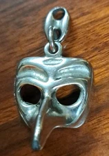 VTG Long Nose Venetian Mardi Gras Masquerade Mask Pendant 
