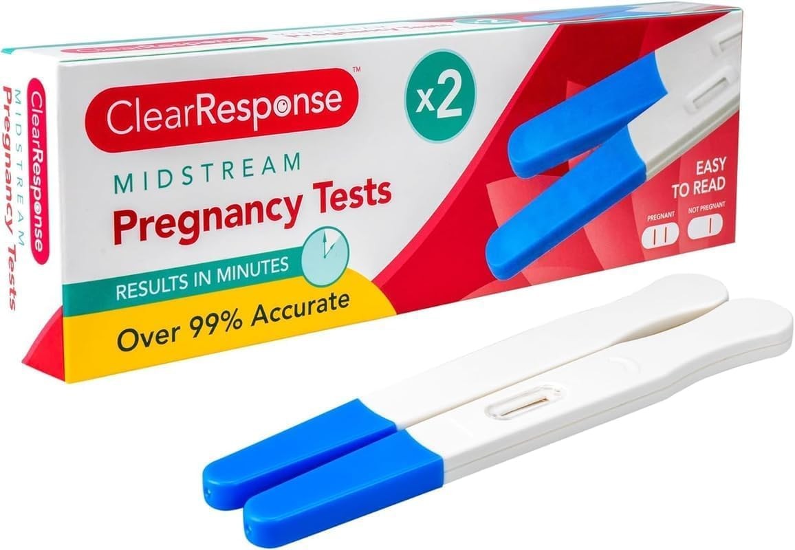 FERRIS Midstream Pregnancy Tests – 2 Pack | Early Detection HCG Home Test Sti