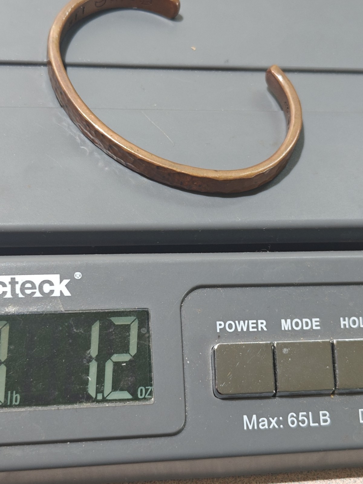 Vintage Artisan Hammered Solid Copper Cuff Bracel… - image 14