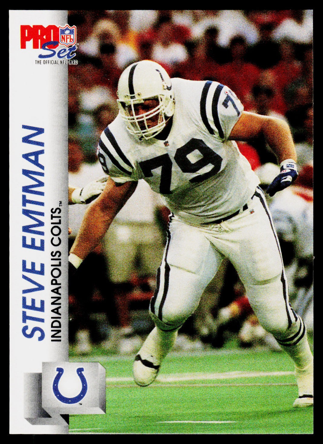 Steve Emtman, 1992 Pro Set, #523, Indianapolis Colts, RC