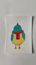 ACEO Original Winter Bird By lehto_art_studio Mixed Media Acrylic Marker And Pen