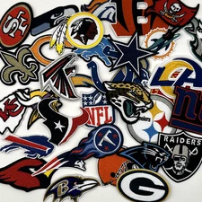 NFL Team Logo Iron On Patches - 35 Choices - You Pick!