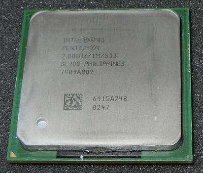 INTEL PENTIUM 4  2.8 GHz PROCESSOR, 533 MHz BUS, SL7D8, SOCKET 478, US SELLER