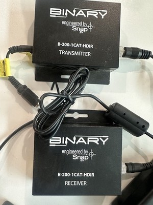 Binary B-200-1CAT-HDIR Transmitter + Receiver, HDMI over single Cat 5