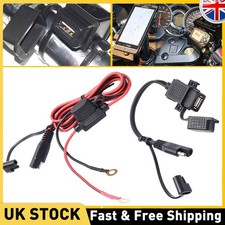 Dual Waterproof USB Port Motorbike Motorcycle Charger Socket Black-Power-Adapter