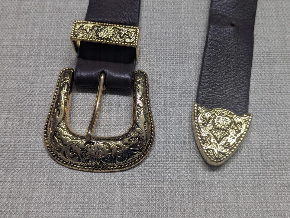 B-LOW THE BELT Hebilla Cinturón OCCIDENTAL Cuero 28 Vaquero VAQUERA Glam Declaración Foto 3 de 4