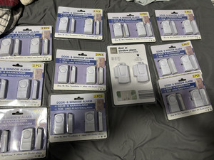 Door & Window Alarm Set, White, 2-Pack, Model Door & Window Alarm,  (10 packs)