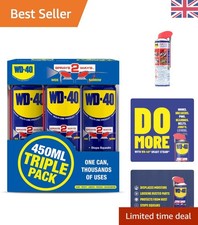 Professional Grade 3-Pack 450ml WD40 Lubricant - Water Displacement & Corrosion 21.47 per litre