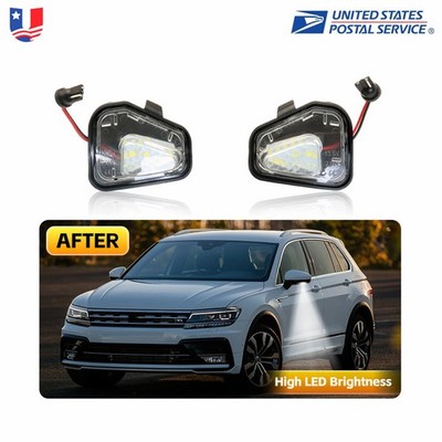 2pcs Car Side Mirror Puddle Light For Volkswagen VW Passat EOS CC Scirocco Jetta