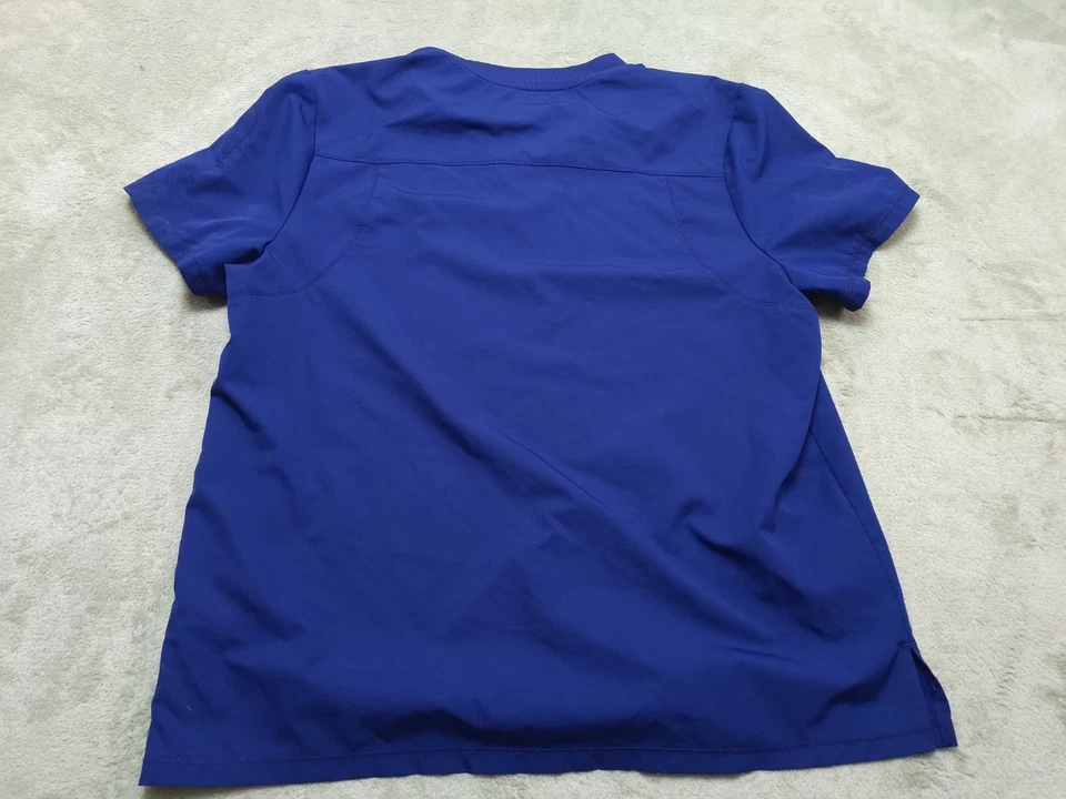 Blusa Médica Dickies Cuello en V Azul Unisex EDS 1 Bolsillo Parche en el Pecho XL Foto 2 de 4