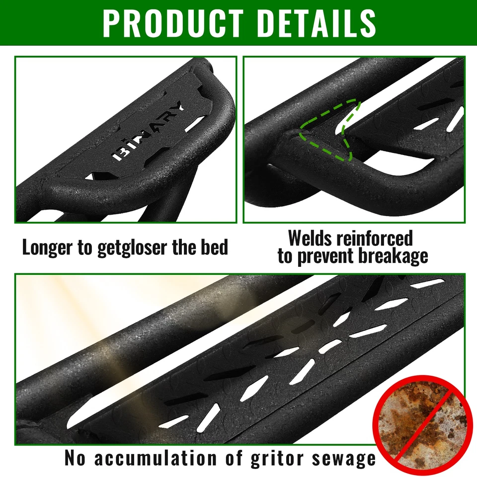 Running Boards for 2015-2026 Chevy Colorado/GMC Canyon Crew Cab Drop Side Step - Image 4 of 4