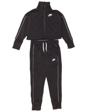 Nike Girls Full Tracksuit 10-11 Years Medium Black Polyester BD38
