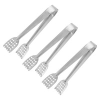 "3Stk Servierzange 6.5\" - Edelstahl Eiszange Mini Zange FüR Dessert Party(Silber)"