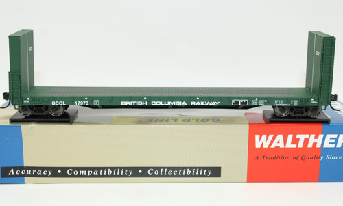 Walthers Gold escala HO BCOL BC Rail canadiense 50' mamparo vagón plano #17973 | Condition: Used