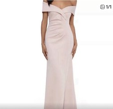 Xscape evening gown Blush Pink Off Shoulder Sz 6p Womens