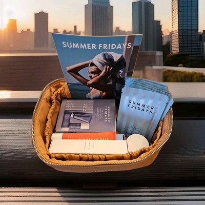SUMMER FRIDAYS-EXCLUSIVE TRAVEL SKINCARE SET-GREAT SET! WITH TRAVEL TOTE-NEW!