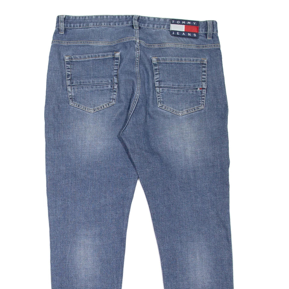 TOMMY JEANS X LEWIS HAMILTON Jeans Masculino Azul Fino Skinny Pedra Lavagem W36 L30 - Imagem 4 de 4