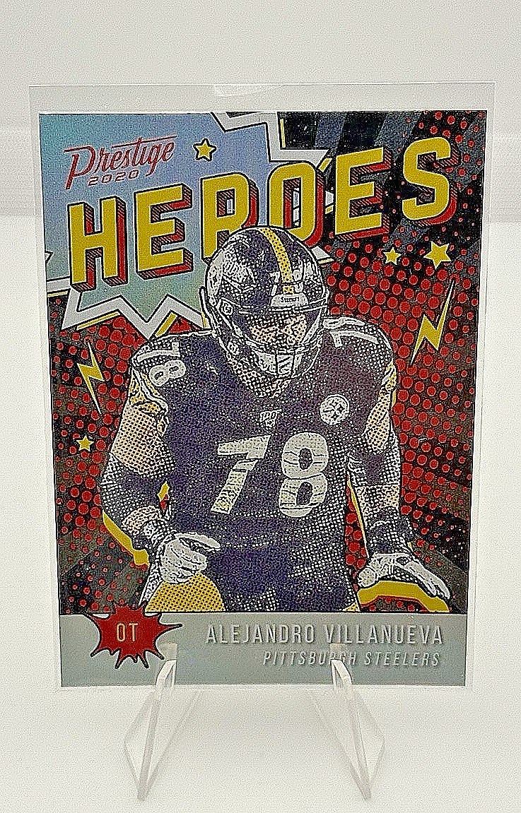 2020 Prestige ALEJANDRO VILLANUEVA Heroes #HE-AV Pittsburgh Steelers