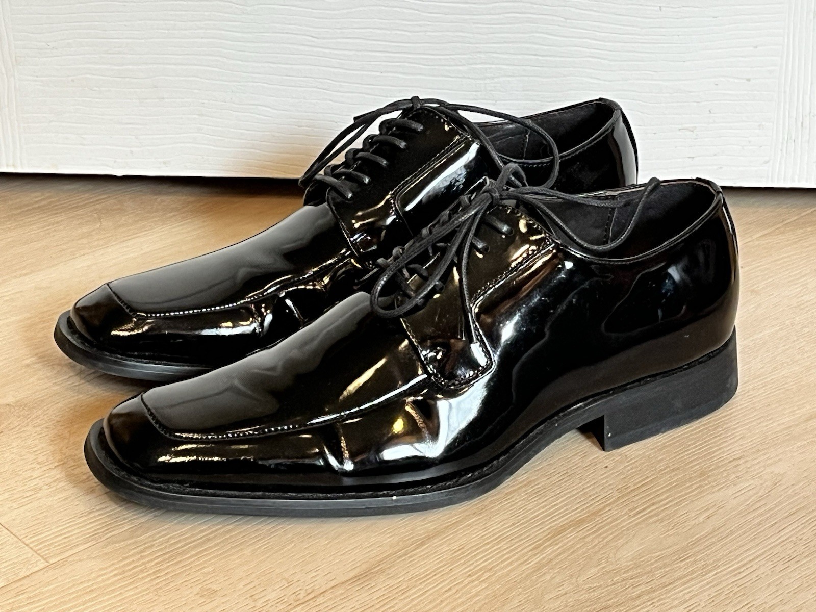 SAOLA Scarpe eleganti uomo Via Spiga Laconi nere vernice 8D usate in ottime condizioni smoking da sera