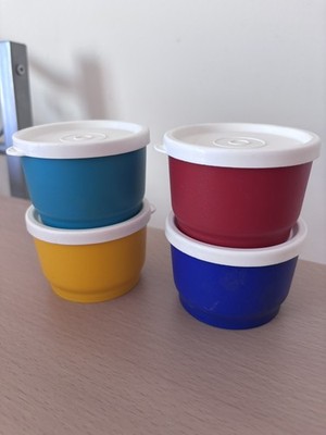 Vintage Tupperware kleiner Snack Topf x 4