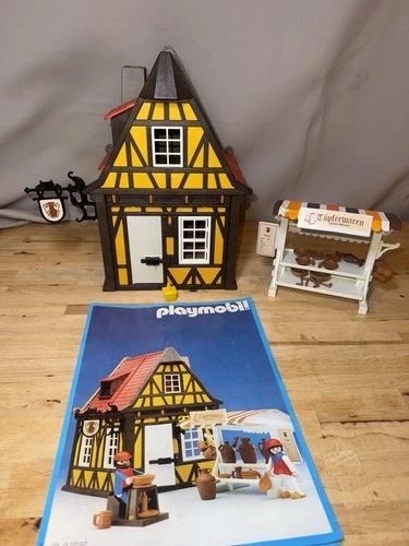 Playmobil Medieval Pottery Shop Set 3455 - Vintage 1984
