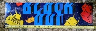 Original American Technos Block Out Plexiglass Arcade Marquee Sign