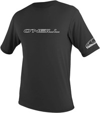 O'NEILL Men's Basic Skins 50 Short Sleeve Sun Shirt Medium, Black