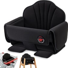 Padded Shopping Cart Cover for Baby, Black Universal Restaurant High Chair ...