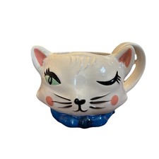 Winking Kitty Cat Coffee Mug by Home Essentials Cottagecore