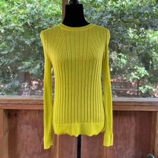 Banana Republic Women's Bright Yellow 100% Merino Wool Sweater Size S
