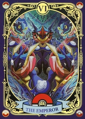 Pokemon Eif Mengka Chinese GOLD FOIL Tarot #'d /588 Hit dk VI ~ Emperor Greninja
