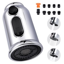 Pull Down Faucet Head Replacement,3-Function Kitchen Faucet Spray Head with 9...
