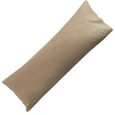 Body Pillow Case Cover, Polyester Microfiber Long 20x54 (1 Pack) Dark Beige