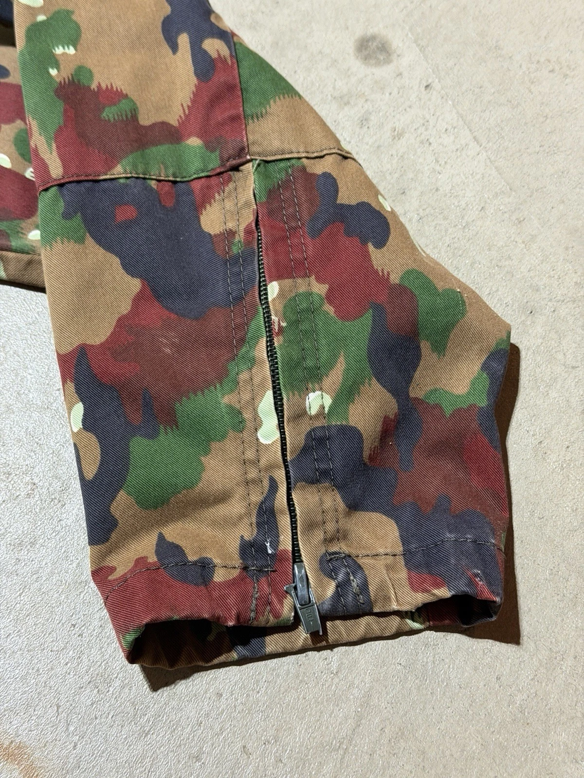 Vintage Swiss Army Jacket Mens Large Alpenflage Camo Combat Field Shirt M83 image 6