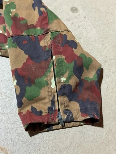 Vintage Swiss Army Jacket Mens Large Alpenflage Camo Combat Field Shirt M83 image 6
