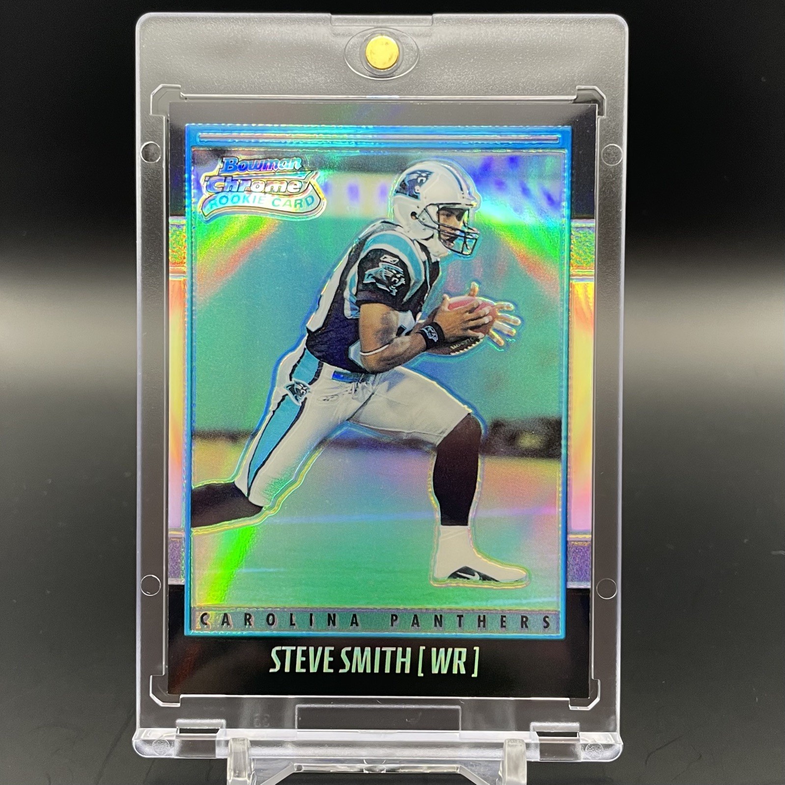 2001 Bowman Chrome #132 Steve Smith RC Rookie REFRACTOR /1999 Carolina Panthers 