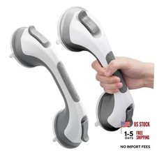 Grab Bars for Bathtubs and Showers 2 Pack Suction Grab Bar, 12.2" 2 Set Gray