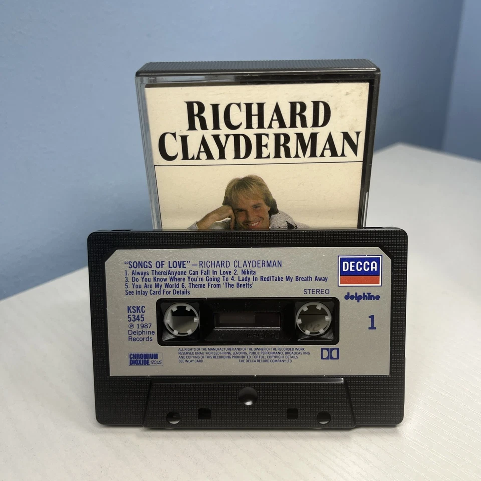 RICHARD CLAYDERMAN SONGS OF LOVE CASSETTE TAPE ALBUM - Image 2 of 3