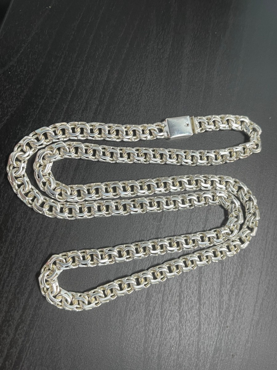 5mm 26 inch 30 grams Chino link Chain 925 Sterling Silver HAND