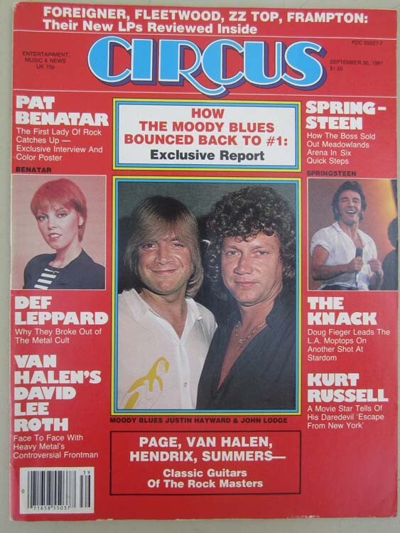 Circus Magazine  Sep 31, 1981 - Pat Benatar, Def Leppard, Van Halen, Springsteen