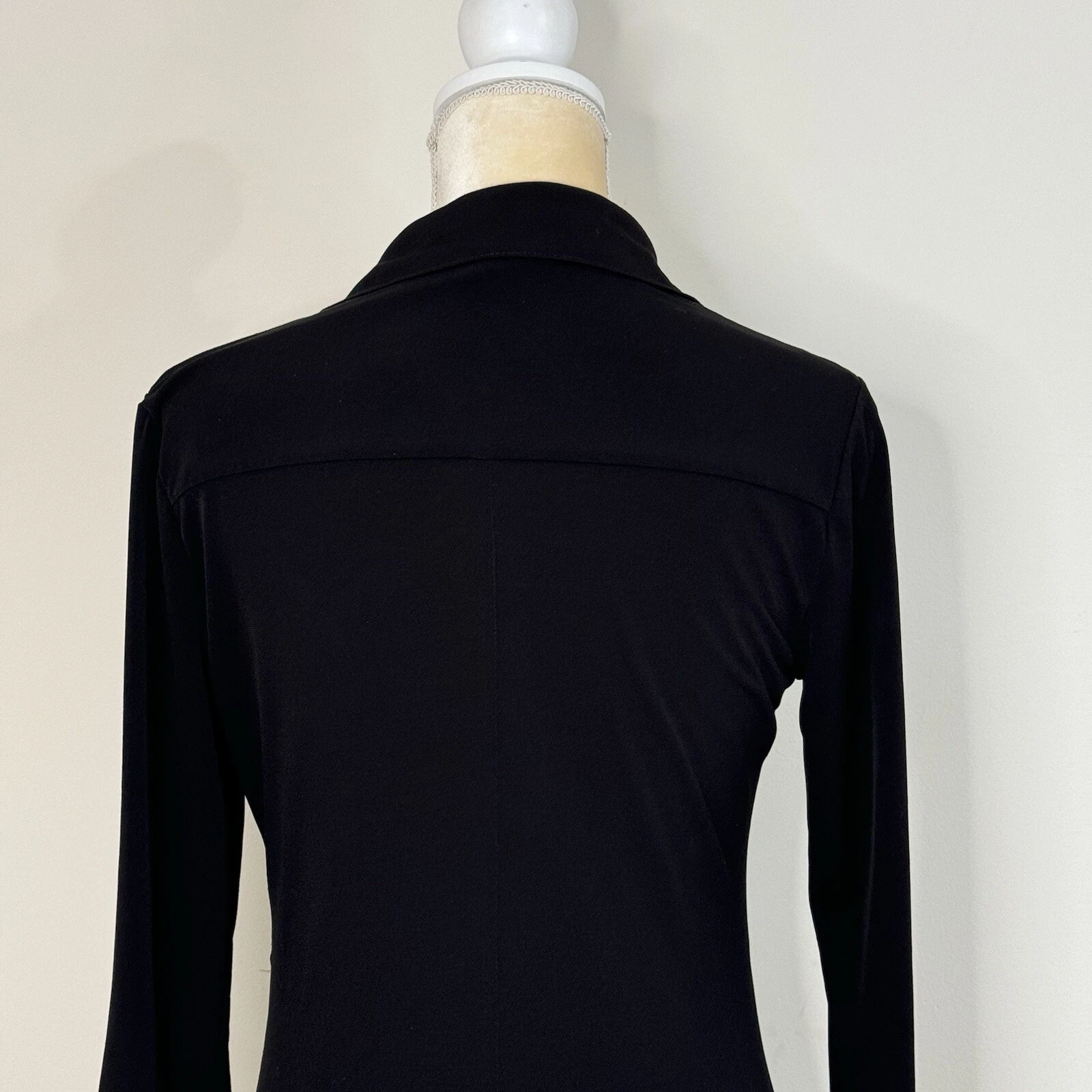 VETEMENTS Abito Saint Tropez West in maglia di maglia taglia 8 nero manica a 3 4