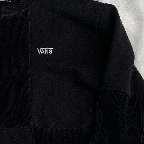 Vans Sweatshirt Men’s Fabiana Delfino M(no Tag) Corduroy patches Black Y2k 90’s - Picture 5 of 11