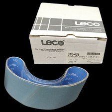 5x Leco 810-489 Zirconia Oxide Wet/Dry Metallurgical Belts 180x Grit 4"x 35 7/8"