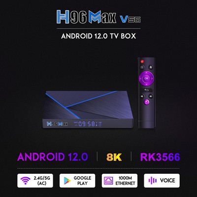5pcs/lot dhl free H96 Max V56  TV Box 8K 2.4G 5G WIFI 8G 64GB Rockchip RK3566